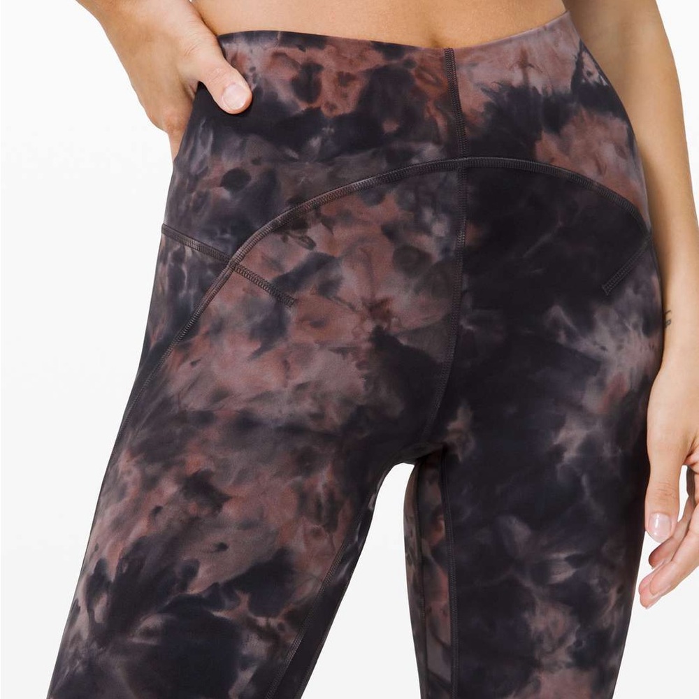 LULULEMON Align high-rise pant 25” length graphite grey pink pastel color SZ 4 - Picture 2 of 5
